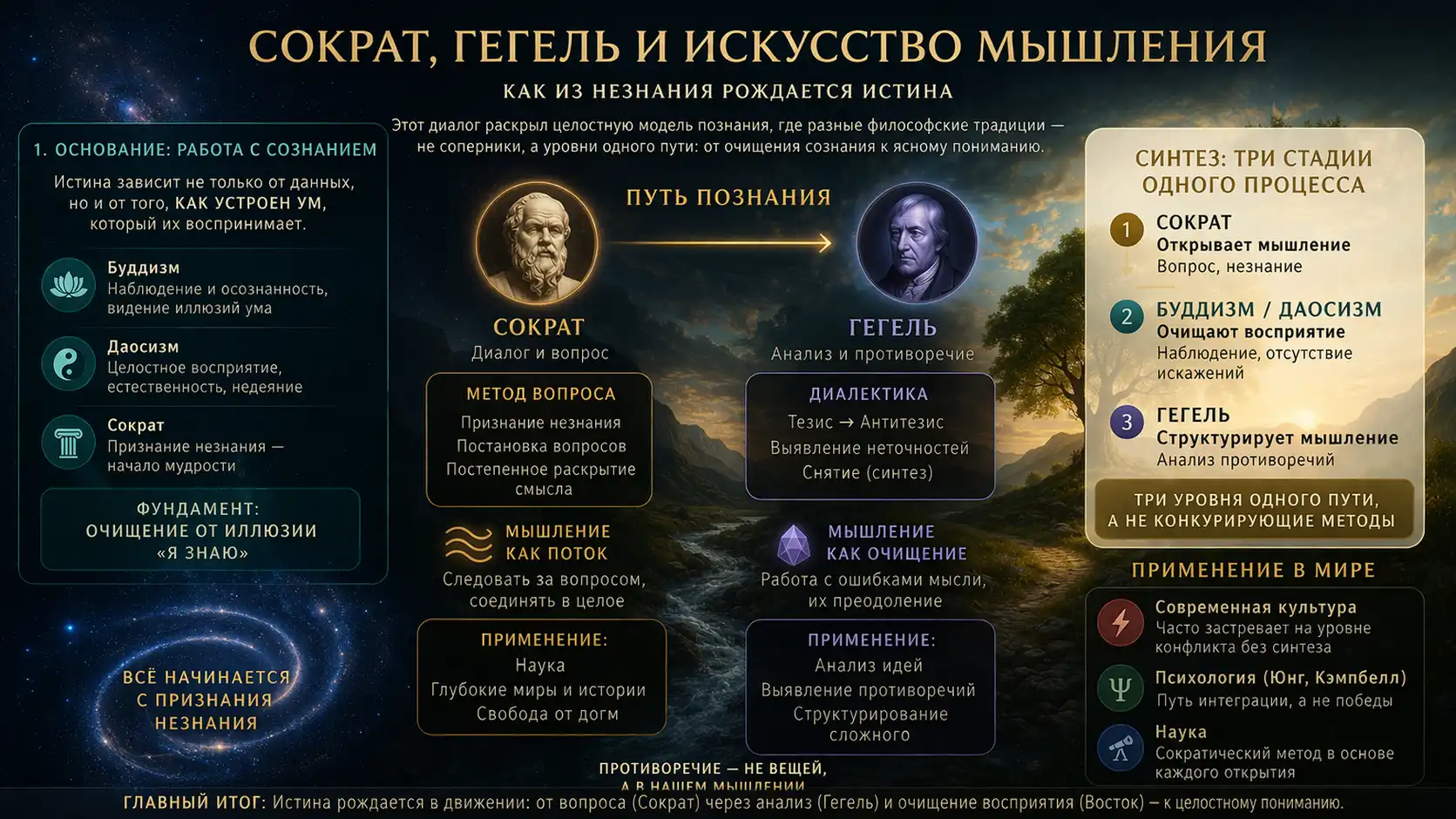 Диалектика Гегеля и Сократа