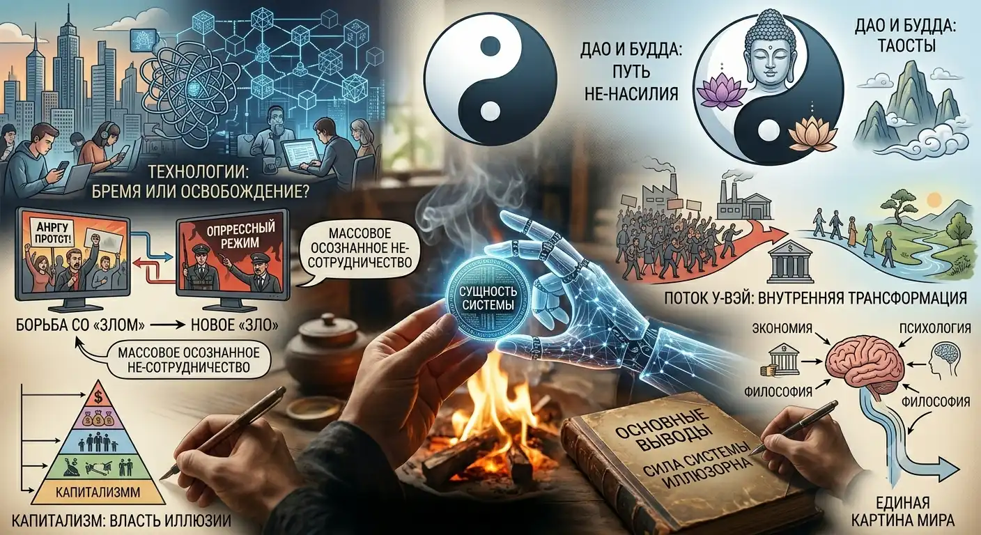 От капитализма к Дао: диалог о труде, власти и недеянии