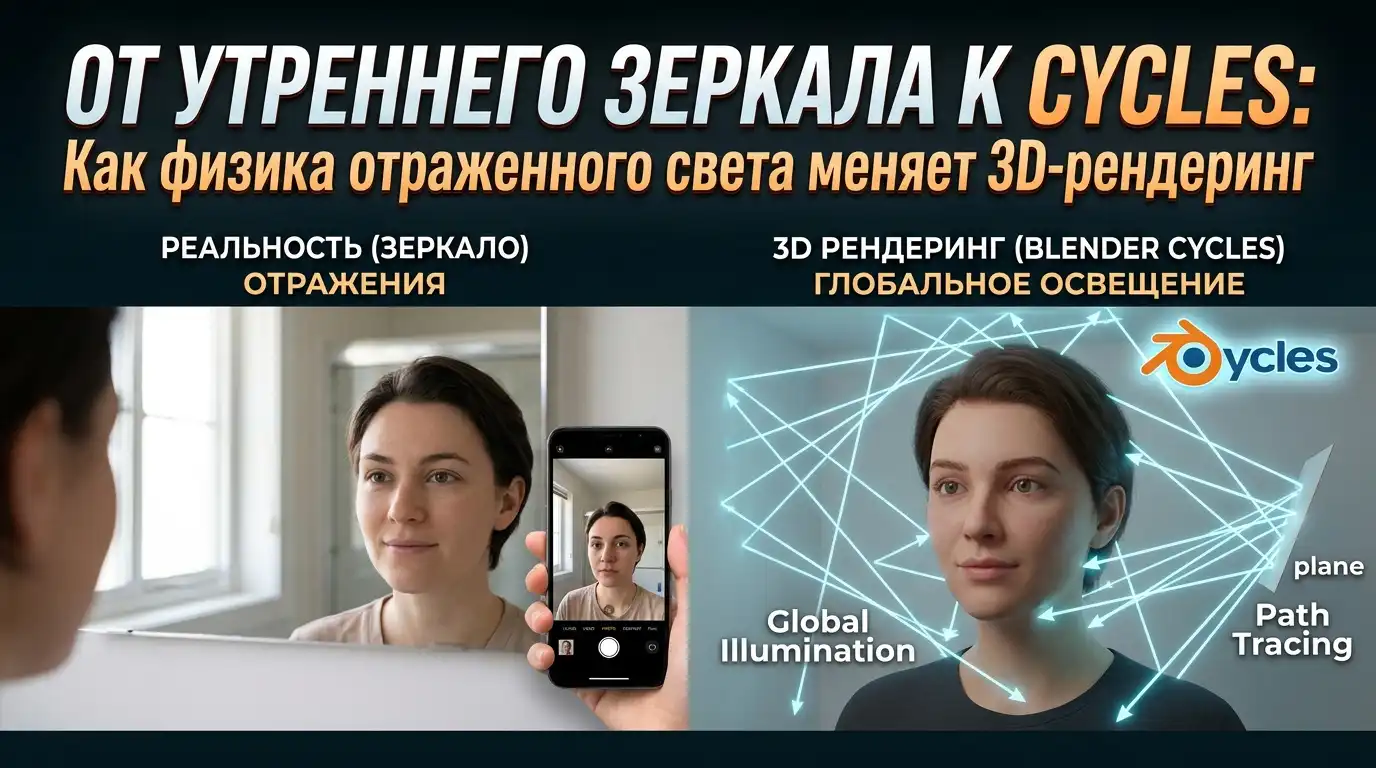 От утреннего зеркала к Cycles: Как физика отраженного света меняет 3D-рендеринг